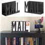 KAYLRE Porte-Courrier Trieuse de Lettres en Métal Noir Organisateur de Découpe de Courrier Support de Document de Lettre de Cour