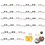 100 Pièces Assorties Dessin Animé Yeux Fourchette à Fruits Enfants Nourriture Gâteau Pics Cure-Dents Réutilisable Décoration Fou