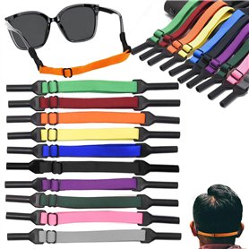RXKFIGX Sport Nautique Corde à Lunette Cordons à Lunettes Ajustable sans Queue Cordon Elastique pour Lunettes pour Adultes et En