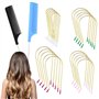 22 Pièces Clips de Rouleaux Chauds Pinces de Rouleaux Chauds de Remplacement Assorties pour Rouleaux Clips à Bigoudis