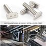 20 Pièces Vis à Tête Marteau m8 En Acier Inoxydable 10pièces Écrous Et Boulons De Serre En Aluminium Argenté Entièrement Filetée