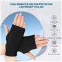 KAYEF 4 paires de gants de protection solaire doigts ouverts Gants femmes doigts ouverts gants UV Gants poignet légers doigts ou