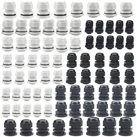 Lot de 80 Presse-Étoupes IP68 Réglables - Joint de Câble en Plastique 3-15 mm - Connecteurs en Nylon avec Joints