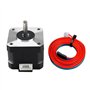 Toaiot Moteur pas à pas Nema 17 Moteur 42-34 1.8 Angle pas à pas 1.5A Corps 2 phases 4 fils pour extrudeuse d'imprimante 3D Repr