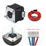 Toaiot Moteur pas à pas Nema 17 Moteur 42-34 1.8 Angle pas à pas 1.5A Corps 2 phases 4 fils pour extrudeuse d'imprimante 3D Repr