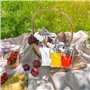 Lot de 12 pochettes de boisson réutilisables pour festivals, bouteilles de boissons, alcool, jus de fruits, sacs en plastique po