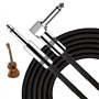 SUHAI Câble tressé pour instrument de guitare électrique de 3 m