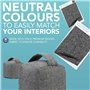 HEFTMAN Arret De Porte Tissu Butoir Porte Avec Poignée Cale Porte Bloc Porte Sable Butoir Pour Porte Tissu - Gris - Lot De 2