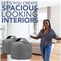 HEFTMAN Arret De Porte Tissu Butoir Porte Avec Poignée Cale Porte Bloc Porte Sable Butoir Pour Porte Tissu - Gris - Lot De 2