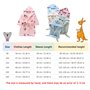 DEBAIJIA Bambin Peignoir 0-14T Enfant Robe de Chambre Bébé Pyjamas Infantile Chemise de Nuit Sleepsuit Unisexe Garçon Fille（Bleu