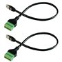 PENGLIN 2PCS RJ11 Adaptateur de bornier à vis mâle à 6 broches pour câble de rallonge de téléphone Cat3