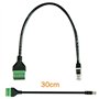 RJ12 6P6C to 6pin Termi