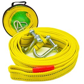 Feeziloe – Sangle de remorquage haute résistance avec deux crochets de sécurité en D pour treuil