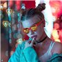 Lunettes De Diffraction Effet Coeur 4 Pièces 3d Lunettes Coeur Heart Sunglasses with Heart Effects Lunettes De Diffraction Lumiè