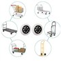 Mikqky 2 Pièces Remplacement de Roues de Caddie en Caoutchouc, Roues de Chariot en Plastique avec Mousse, Noir Hot Design Roue C