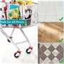 Mikqky 2 Pièces Remplacement de Roues de Caddie en Caoutchouc, Roues de Chariot en Plastique avec Mousse, Noir Hot Design Roue C