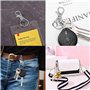 35 pcs Porte-clés, Pivotants Pour Clés, Mousqueton Porte Clé Métal Polissage Keychain de Crochets Anneaux Détachables, 25 mm de 