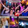 108LED Mini Stroboscope Telecommande Dj Jeux de Lumiere Pour Soiree Strobe Light, LED Couleur Lumière Stroboscopique Avec Téléco