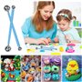 TWBEST Outils de Sculpture,56 Pcs Outil de Poterie,Outil Modelage Outil de Poterie Sculpture Argile pour Débutants,Artiste DIY,M
