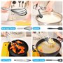TWBEST Ustensiles de Cuisine Silicone,44pcs Ensemble d'ustensiles de Cuisine en Silicone avec 20 Hameçons,5 Petites Cuillères de
