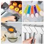 TWBEST Ustensiles de Cuisine Silicone,44pcs Ensemble d'ustensiles de Cuisine en Silicone avec 20 Hameçons,5 Petites Cuillères de