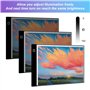 TAVADA Tablette Lumineuse A3,Diamond Painting Accessoires,Luminosité Réglable Portable Table Lumineuse Planche Dessin avec USB C