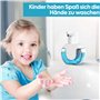 IGUGI Distributeur de Savon Automatique, 420ml Distributeur de Savon sans Contact USB Rechargeable Distributeur Savon Mural IPX5