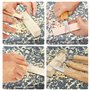 SAMISO Outil de Ciseaux à Bois Kit,30PCS Outils Sculpture Sur Bois,Kit Sculpture Bois avec Couteau Sculpture Bois,10PCS blocs de