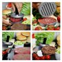 YUTUY Presse à Burger Antiadhésive,Hamburger Moule à Viand avec 200 Disques de Cire,Presse Hamburger en Aluminium pour Patties, 