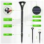 Lampe Solaire Extérieur Jardin Lumière Solaire Exterieur Étanche IP65 Eclairage Spot Solaire Exterieur LED Sécurité Sans Fil Fon