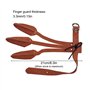 MiOYOOW Gants de Tir à l'arc, 3 Doigts en Cuir Réglable Accessoires Protection de Tir Chasse pour Arc Classique Arc Traditionnel