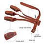MiOYOOW Gants de Tir à l'arc, 3 Doigts en Cuir Réglable Accessoires Protection de Tir Chasse pour Arc Classique Arc Traditionnel