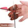 MiOYOOW Gants de Tir à l'arc, 3 Doigts en Cuir Réglable Accessoires Protection de Tir Chasse pour Arc Classique Arc Traditionnel
