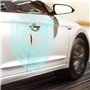 4PCS Protection Bord Porte, Protection Bord d'Automobile Rétroviseur Réfléchissant Bandes Décoratives Côté Voiture pour la Plupa