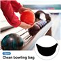 MiOYOOW Lot de 2 boules de bowling à bascule, imperméable, chiffon de polissage élastique, serviette de bowling, nettoyage pour 