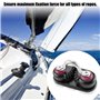 MiOYOOW 2 Pcs Taquet Coinceur, Taquet à Came Bateau Taquet Coinceur Corde Voile en Aluminium Diamètre Ligne Max 15mm/0.59" pour 