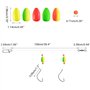 5 Pcs de Dropshot Rigs de Pêche
