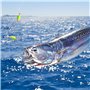 Pré-noué Bas de Ligne Peche en Mer, 5 Pcs de Dropshot Rigs de Pêche, 6 Couleurs, avec Flotteur Fluorescent et 2 Hameçons pour Po