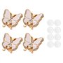 Lot de 4 Cache-boutons Chemise en Strass