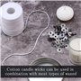 WOKICOR Mèche pour Bougies, 100 Pièces Kit de Mèche de Bougie, Mèche de Bougie Coton 15 CM Mèches en Coton Naturel pour La Fabri