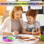 Aide Ecriture Enfant Silicone avec 10 Couleurs