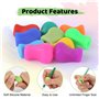 20 Pièces Guide Doigts Ecriture Enfant, Aide Ecriture Enfant Silicone avec 10 Couleurs, Stylo Ergonomique Grippies Aide écriture
