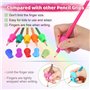 20 Pièces Guide Doigts Ecriture Enfant, Aide Ecriture Enfant Silicone avec 10 Couleurs, Stylo Ergonomique Grippies Aide écriture