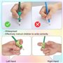 20 Pièces Guide Doigts Ecriture Enfant, Aide Ecriture Enfant Silicone avec 10 Couleurs, Stylo Ergonomique Grippies Aide écriture