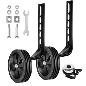 ARIOU Roulettes d'entraînement pour vélo - Roues d'entraînement robustes pour vélos pour enfants de 30 à 50 cm - Accessoires d'e