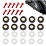 Kit de boulon de moto - Kit de déflecteurs de vent de 5 mm - Vis et écrous M5 - Vis et écrous pour la plupart des véhicules de m