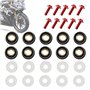Kit de boulon de moto - Kit de déflecteurs de vent de 5 mm - Vis et écrous M5 - Vis et écrous pour la plupart des véhicules de m