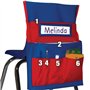 Sac de rangement pour chaise, organiseur de chaise de salle de classe avec étiquette de nom pour maison, salle de classe, chambr