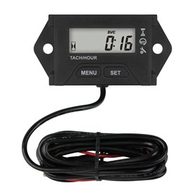 Yooreal Entretien numérique Compteur Horaire Tachymètre Pour 2 ou 4 Temps Petit Moteur À Essence Pelouse Tracteur Générateur Tro