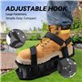 AIQII Chaussures aératrices de pelouse, chaussures à clous, aérateurs de pelouse, chaussures à ongles, design automatique contre
